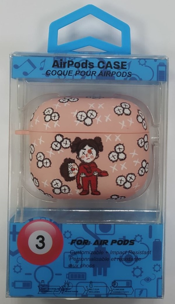 

Силиконовый светящийся в темноте чехол для AirPods 3 Luxo Kaws рисунок №46, Kaws рисунок №46