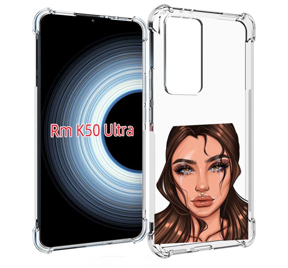 

Чехол MyPads плачущая-девушка женский для Xiaomi 12T / Redmi K50 Ultra, Прозрачный, Tocco
