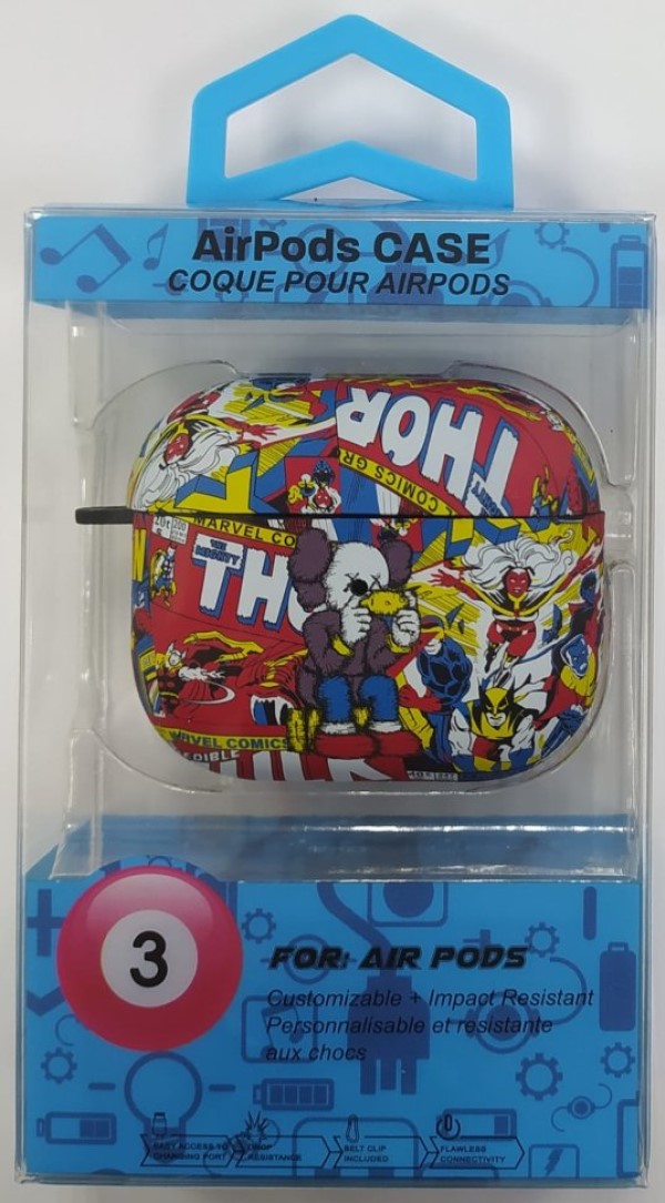 

Силиконовый светящийся в темноте чехол для AirPods 3 Luxo Kaws рисунок №37, Kaws рисунок №37