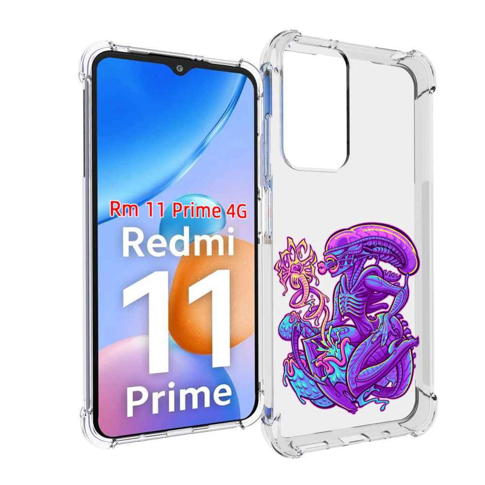 

Чехол MyPads чужой фиолетовый цвет для Xiaomi Redmi 11 Prime 4G, Прозрачный, Tocco