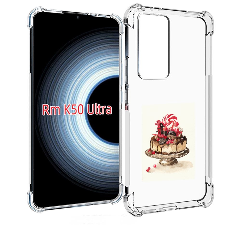 

Чехол MyPads вкусный торт для Xiaomi 12T / Redmi K50 Ultra, Прозрачный, Tocco
