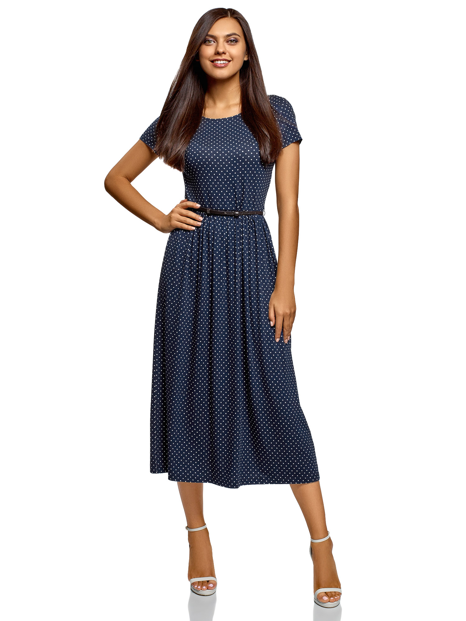 

Платье женское oodji 14001232 синее 2XS, Синий, 14001232