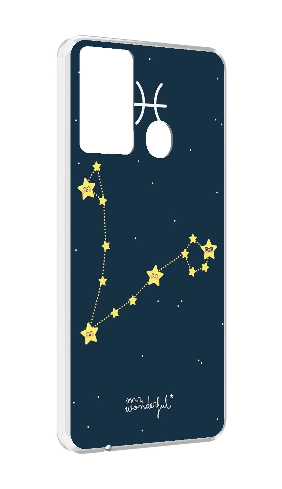 

Чехол MyPads знак зодиака рыбы 1 для Itel P37/Itel Vision 2S, Прозрачный, Tocco