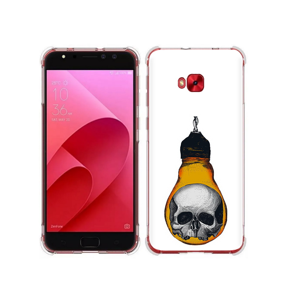 

Чехол MyPads Tocco для Asus ZenFone 4 Selfie череп в лампочке (PT76274.652.676), Прозрачный, Tocco