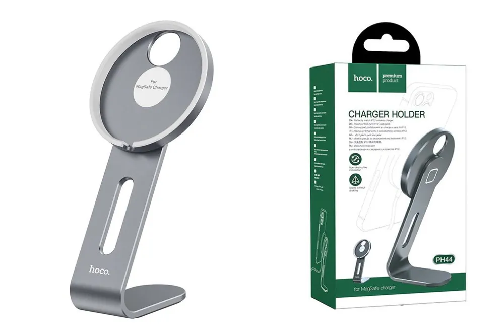 

Настольный держатель Hoco PH44 Charger holder для MagSafe (Gray)
