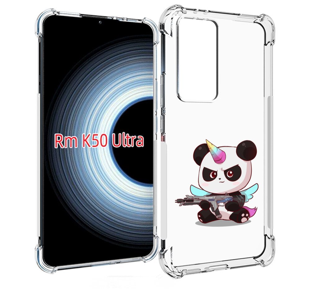 

Чехол MyPads панда-единорог детский для Xiaomi 12T / Redmi K50 Ultra, Прозрачный, Tocco
