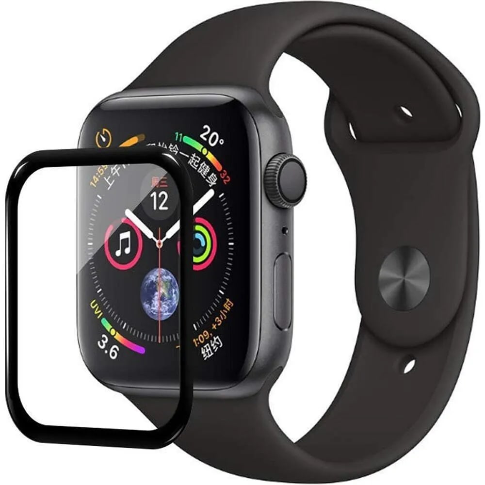 Защитное стекло Xreel Screen Protection для Apple Watch 42mm (черная рамка)