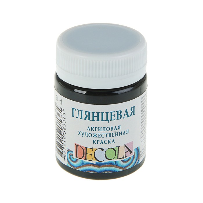 

Краска акриловая Decola, 50 мл, чёрная, Shine, глянцевая, Decola