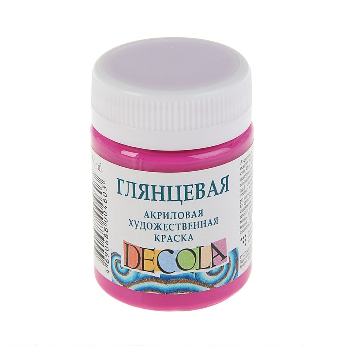 

Краска акриловая Decola, 50 мл, фуксия, Shine, глянцевая, Decola