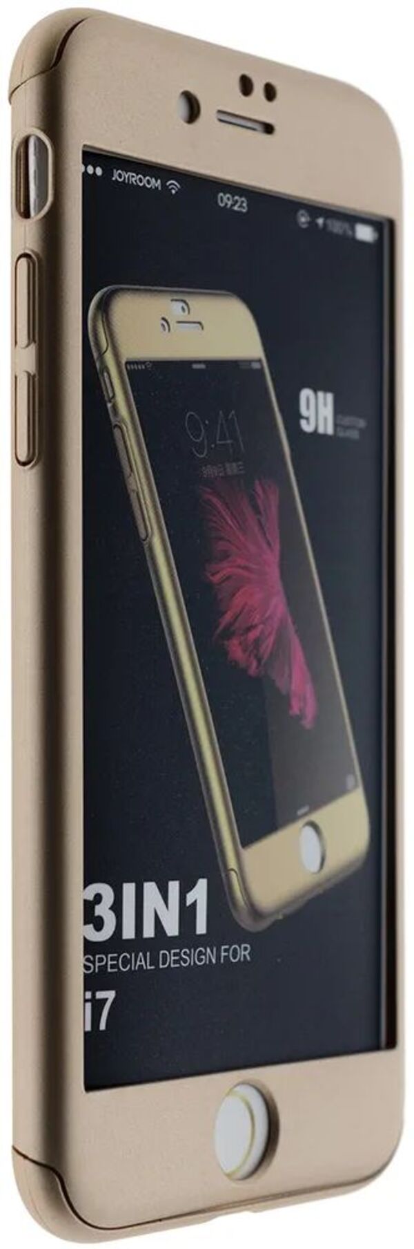 

Накладка iPhone 7/8 Beetls-M Matte PC+tempered glass JOYROOM Gold, Золотистый