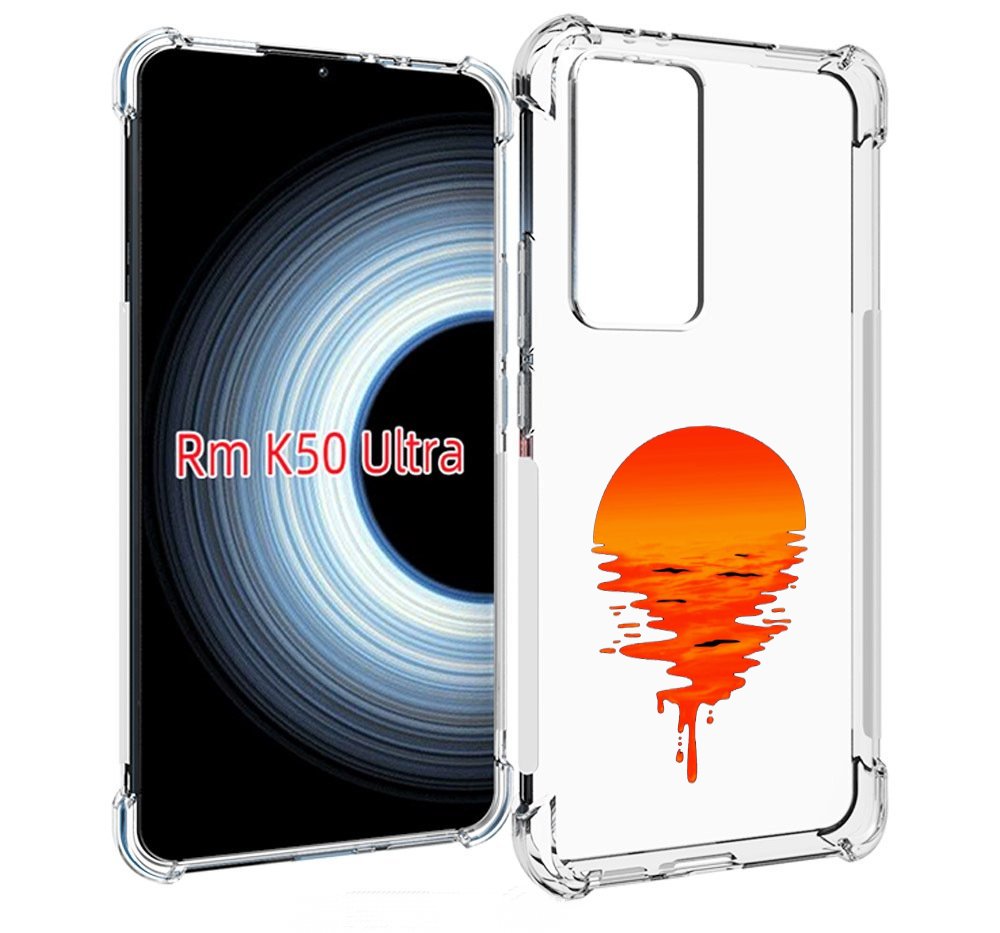 

Чехол MyPads оранжевый закат на воде для Xiaomi 12T / Redmi K50 Ultra, Прозрачный, Tocco