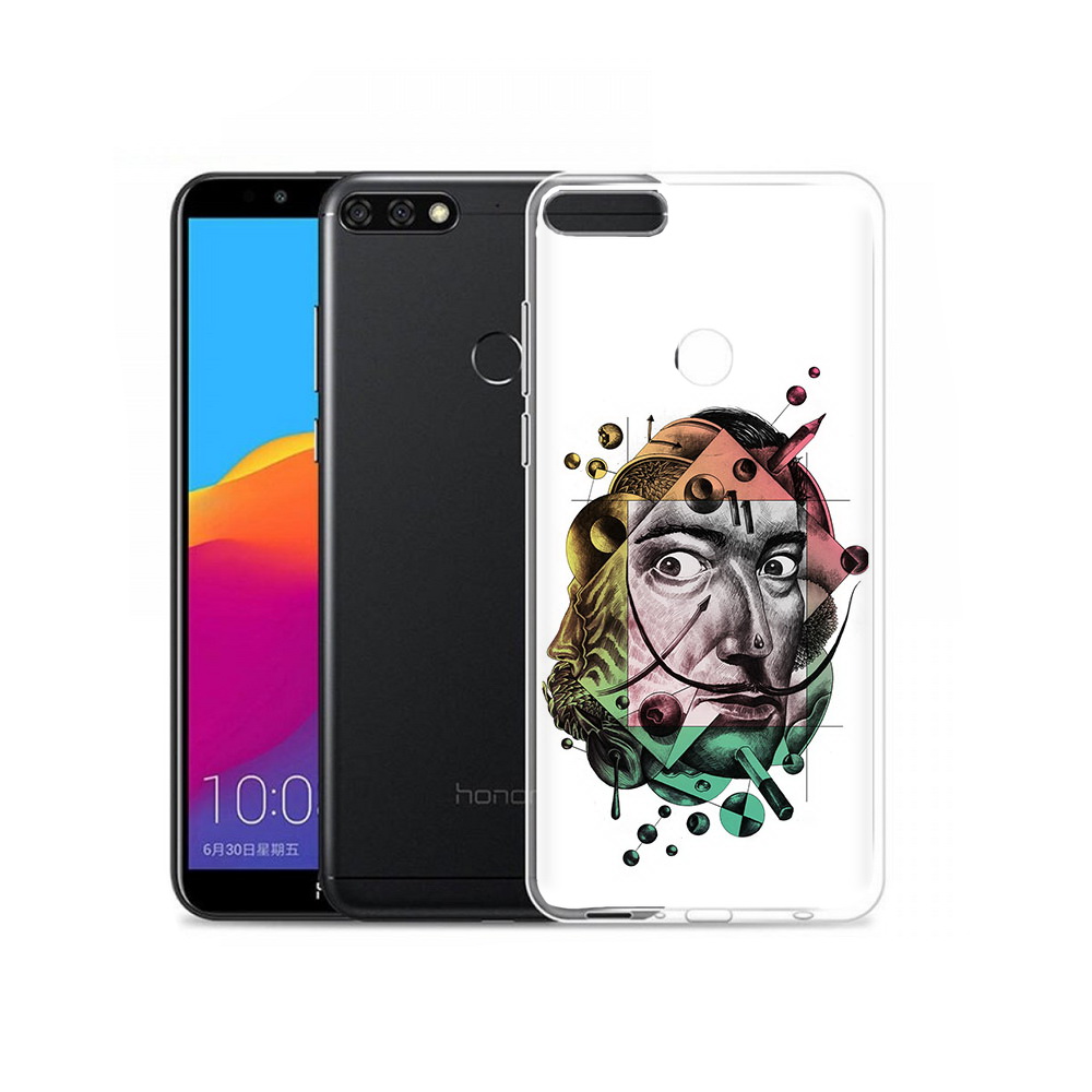 

Чехол MyPads Tocco для Honor 7C Pro разноцветное лицо абстракция (PT113786.47.570), Прозрачный, Tocco