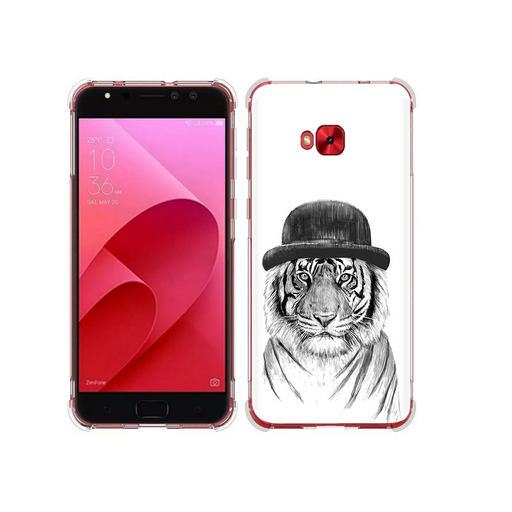 

Чехол MyPads Tocco для Asus ZenFone 4 Selfie тигр британец (PT76274.652.641), Прозрачный, Tocco