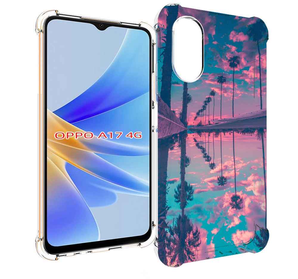 

Чехол MyPads отражение-пальм для OPPO A17, Прозрачный, Tocco