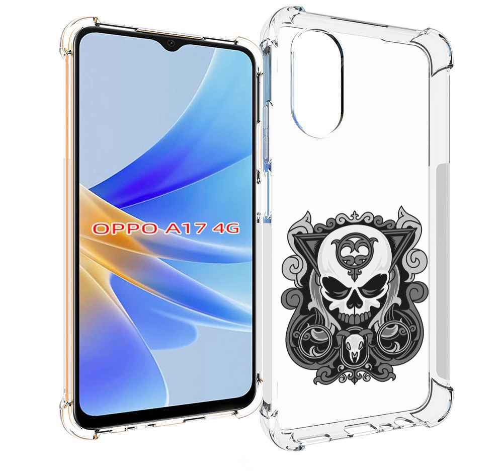 

Чехол MyPads орнамент-на-черепе для OPPO A17, Прозрачный, Tocco