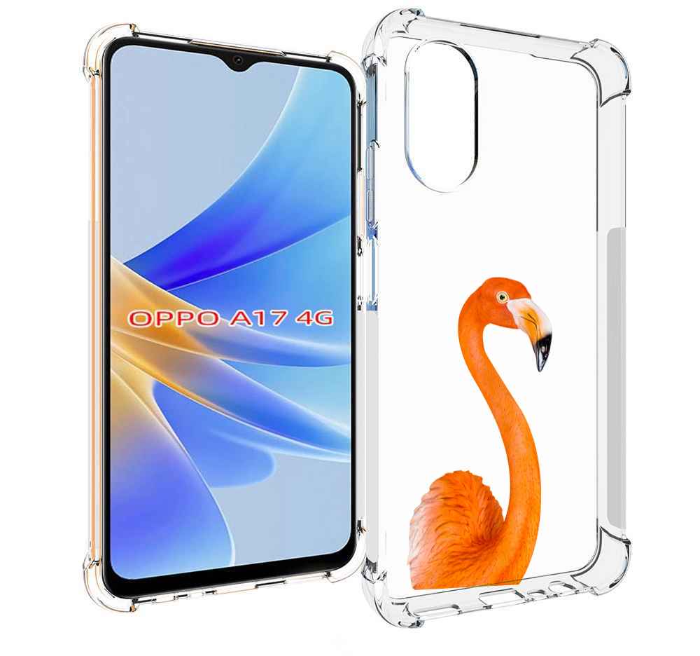 

Чехол MyPads оранжевый-фламинго для OPPO A17, Прозрачный, Tocco