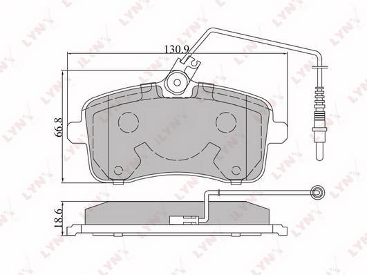 

Тормозные колодки LYNXauto дисковые BD6101