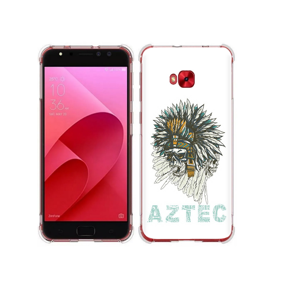 

Чехол MyPads Tocco для Asus ZenFone 4 Selfie скелет индеец (PT76274.652.602), Прозрачный, Tocco