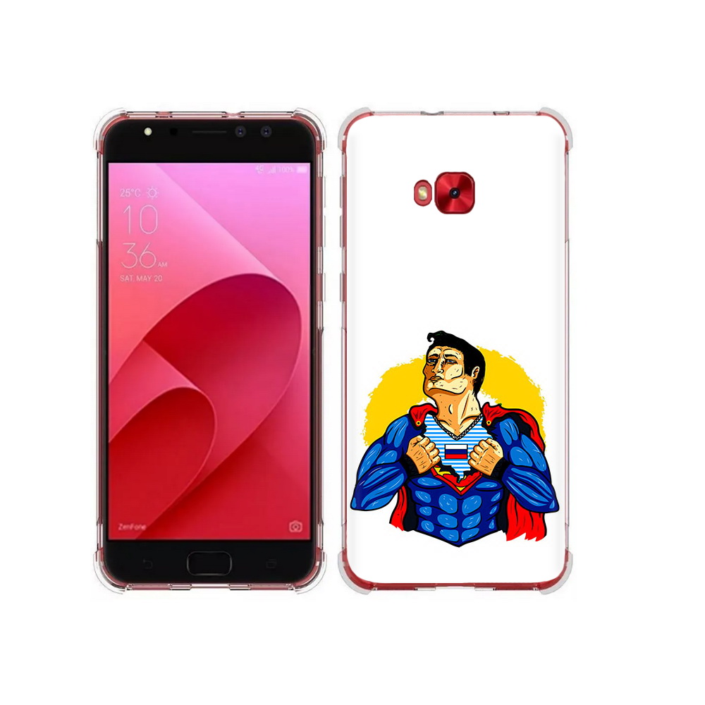 

Чехол MyPads Tocco для Asus ZenFone 4 Selfie русский супермен (PT76274.652.591), Прозрачный, Tocco