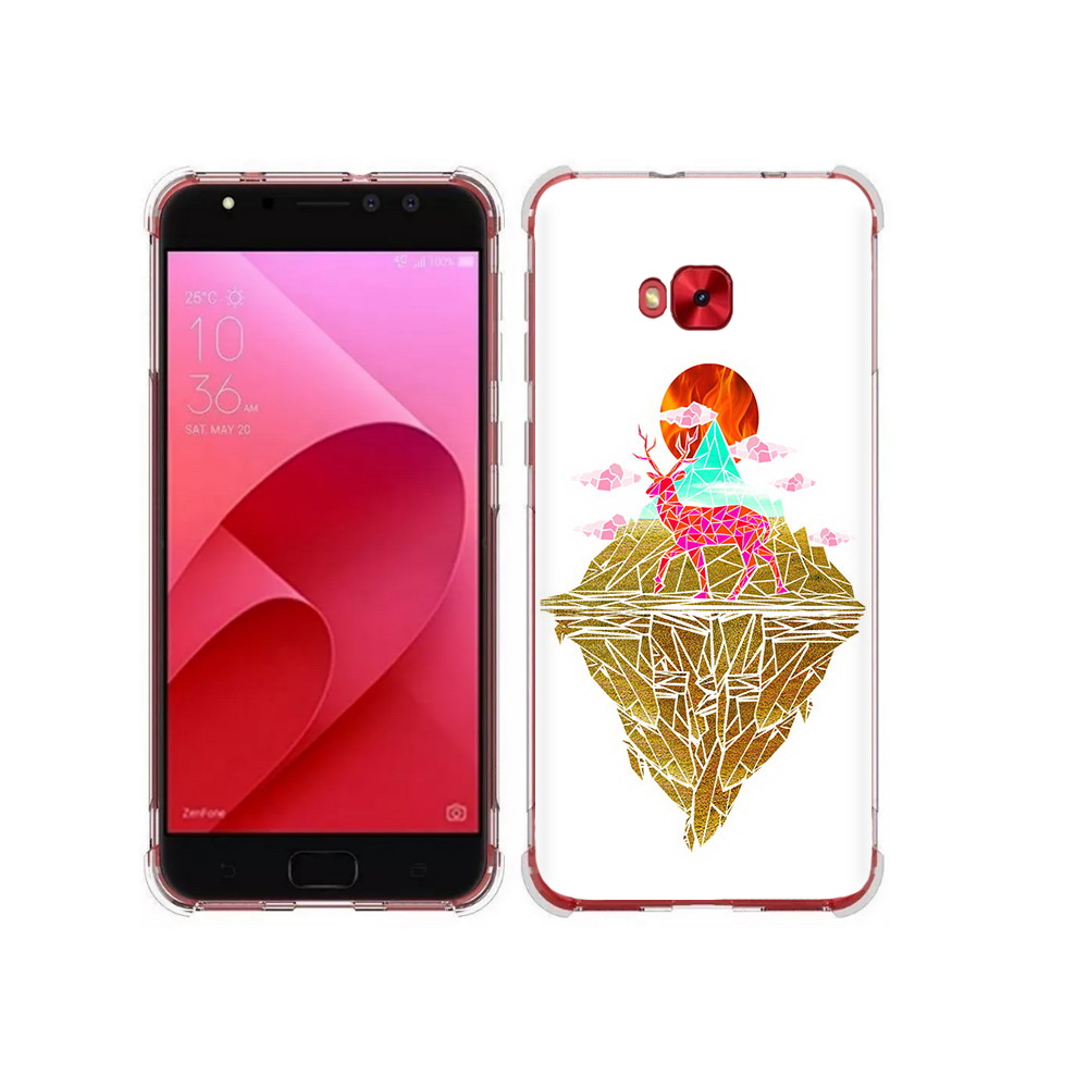 

Чехол MyPads Tocco для Asus ZenFone 4 Selfie розовый олень абстракция (PT76274.652.586), Прозрачный, Tocco