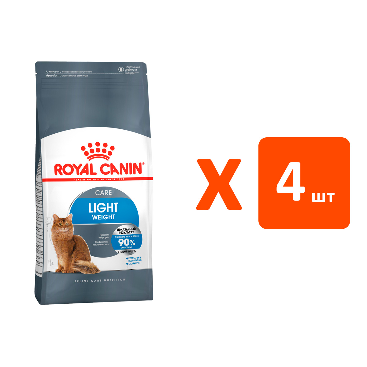 фото Сухой корм для кошек royal canin light weight care диетический, 4 шт по 3 кг