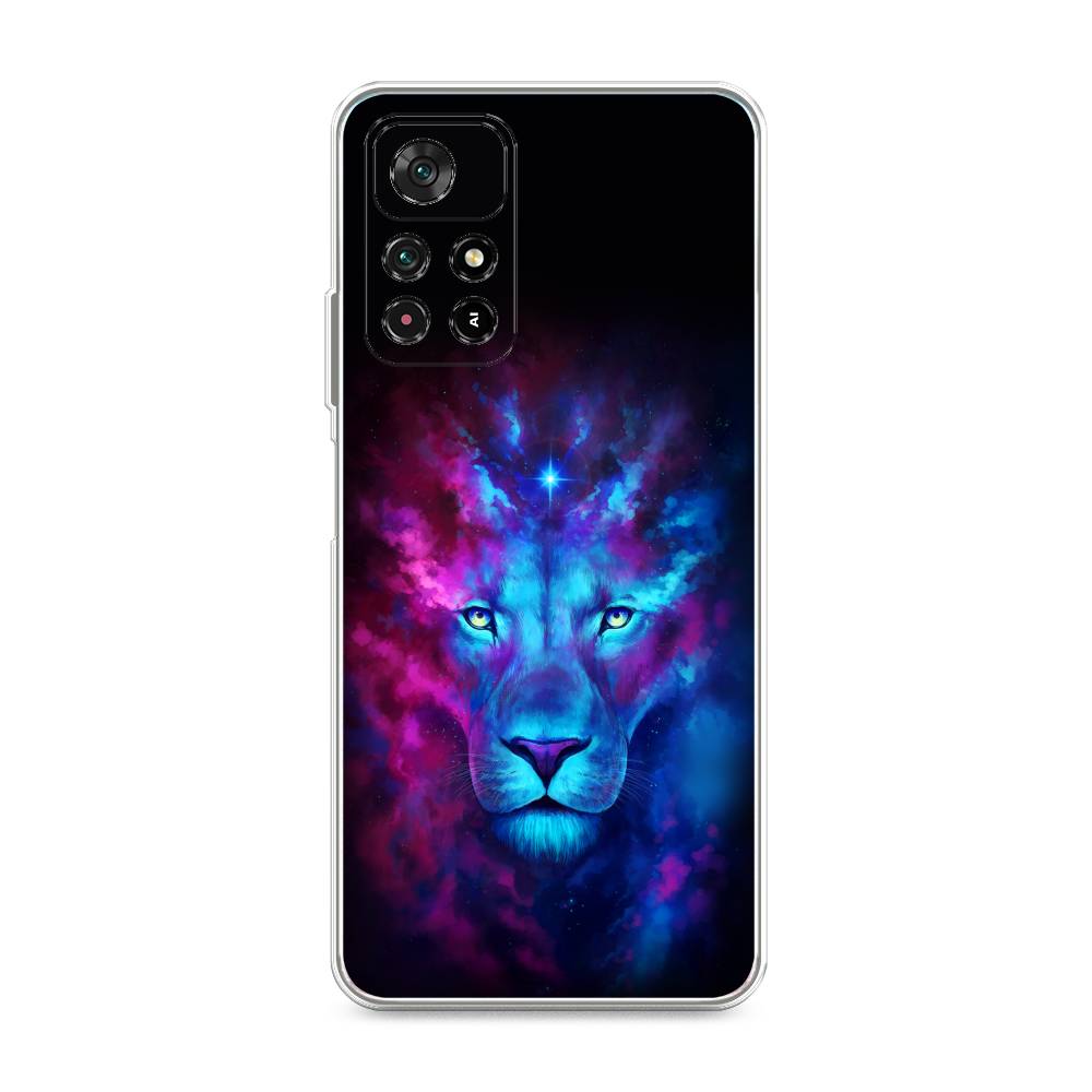 фото Силиконовый чехол "космический лев" на xiaomi redmi note 11 5g awog