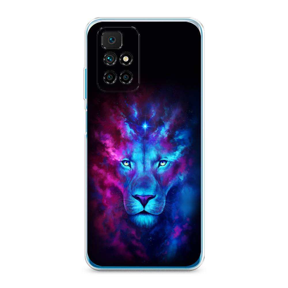 фото Силиконовый чехол "космический лев" на xiaomi redmi note 11 4g china awog