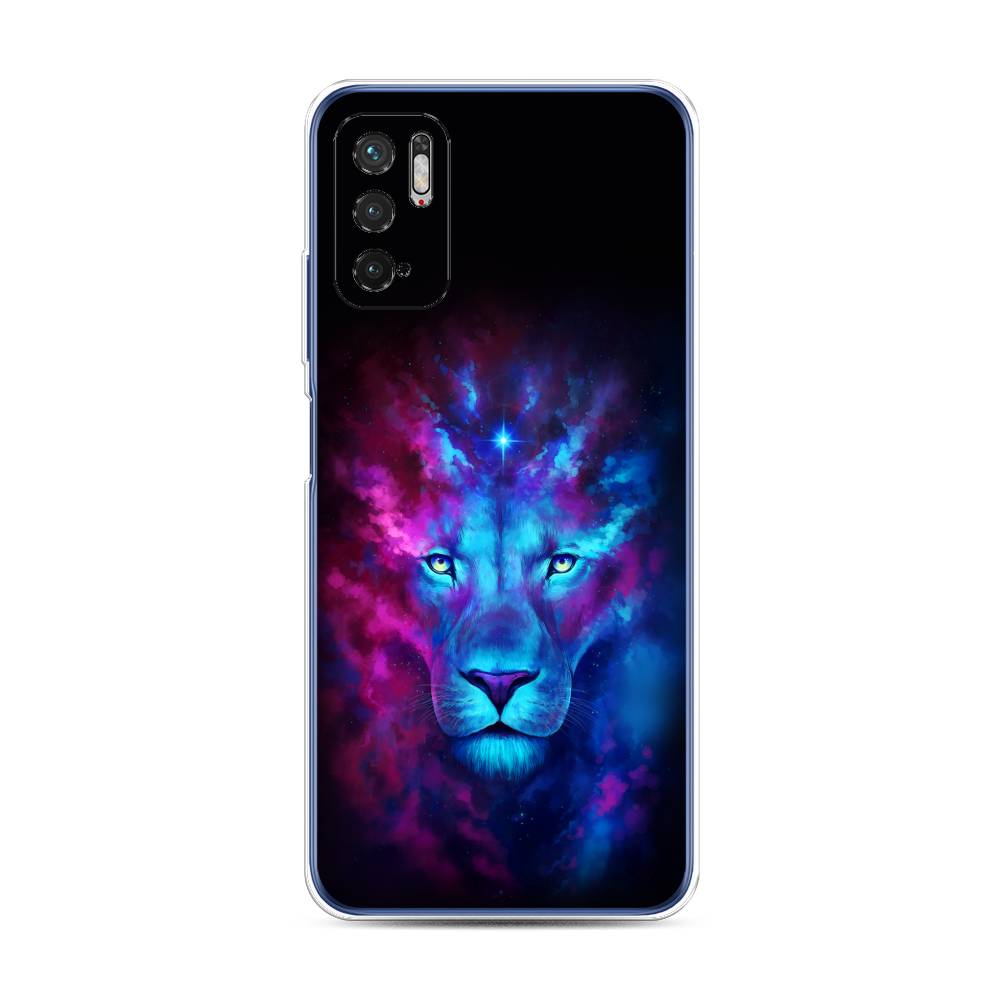 фото Силиконовый чехол "космический лев" на xiaomi redmi note 10t awog