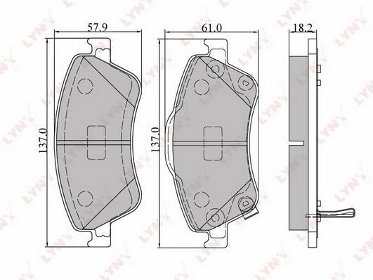 

Тормозные колодки LYNXauto дисковые BD7546