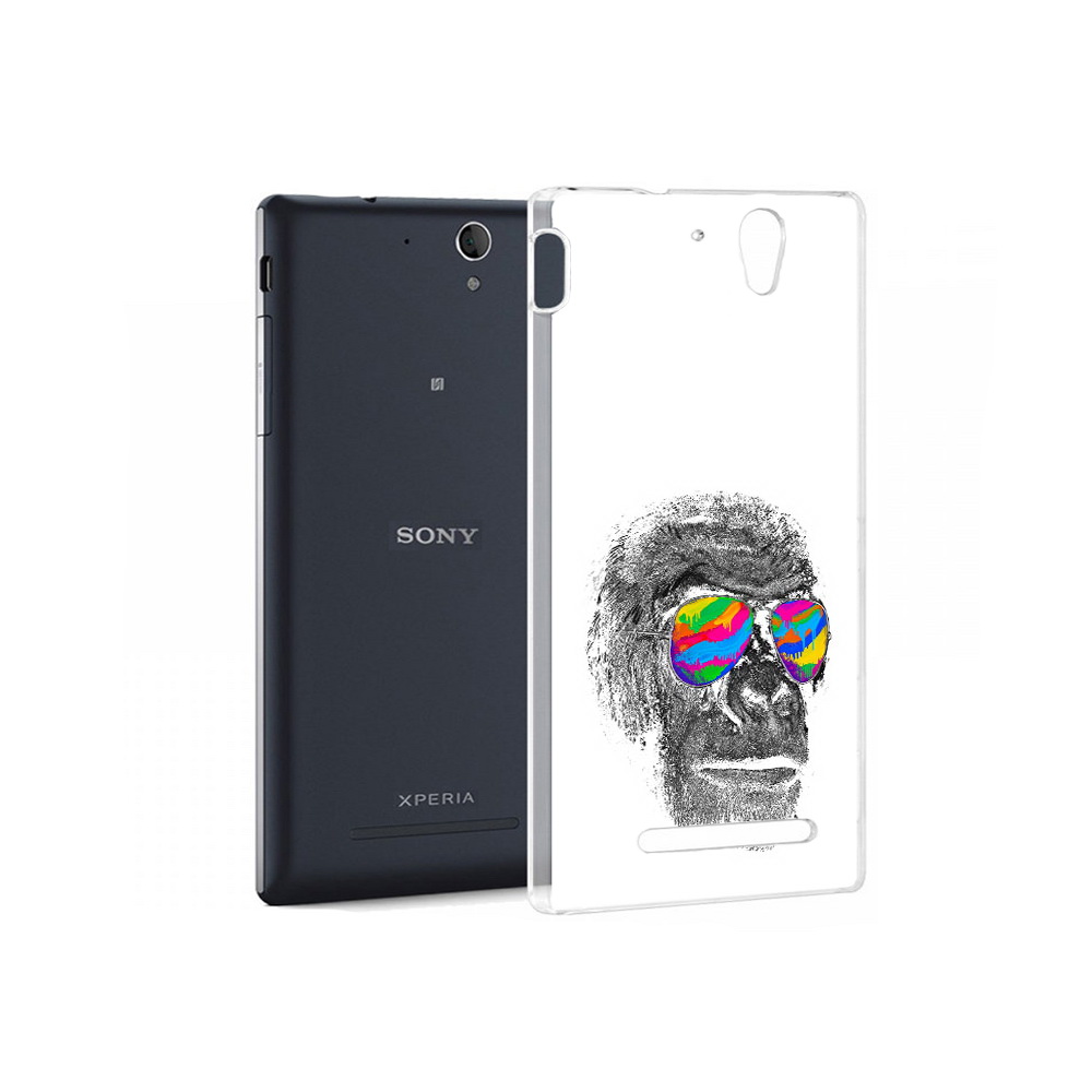 

Чехол MyPads Tocco для Sony Xperia C5 Ultra крутая обезьяна в очках (PT16261.253.422), Прозрачный, Tocco