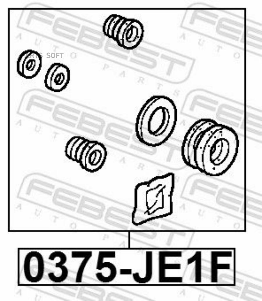 FEBECT 0375JE1F 0375-JE1F_ремк-т дискторм перед Honda Civic VVIJazz IILogo 91 1200₽