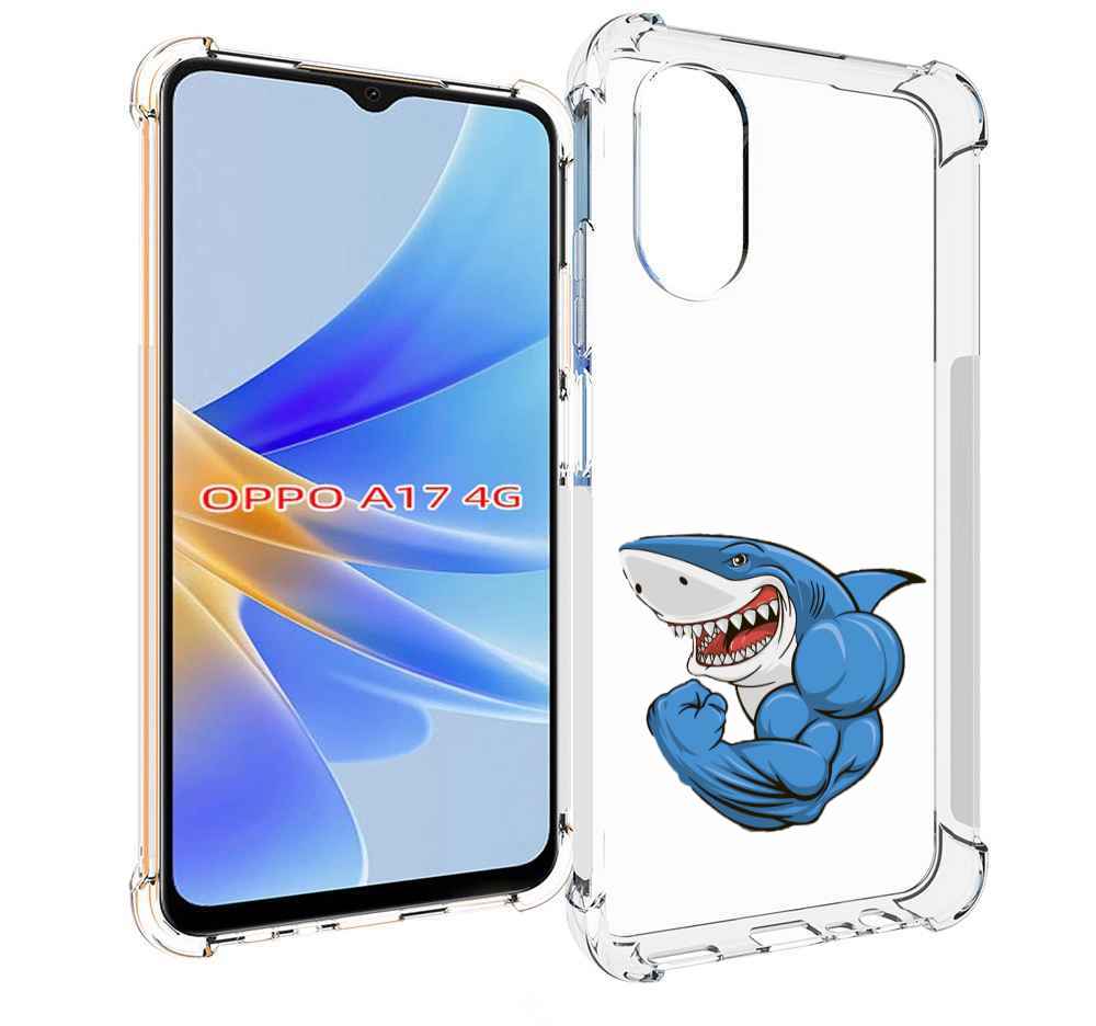 

Чехол MyPads накаченная акула для OPPO A17, Прозрачный, Tocco