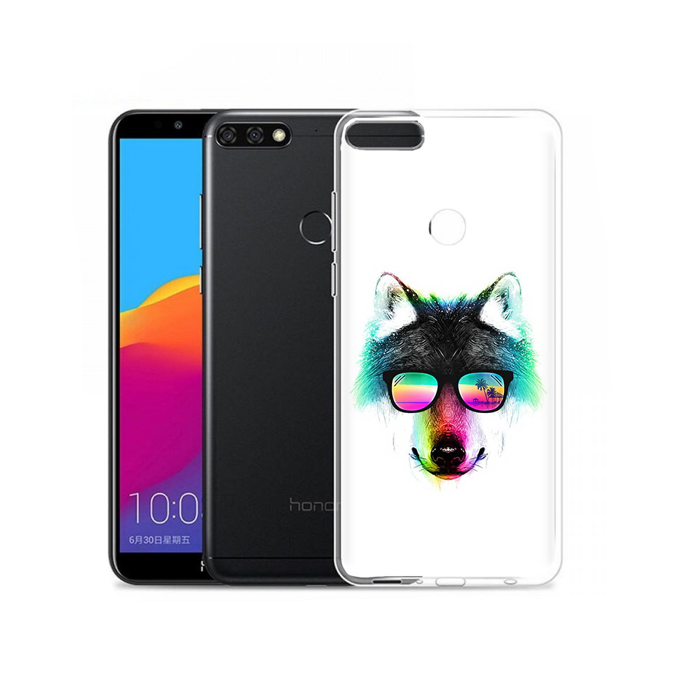 

Чехол MyPads Tocco для Honor 7C Pro радужный волк (PT113786.47.567), Прозрачный, Tocco