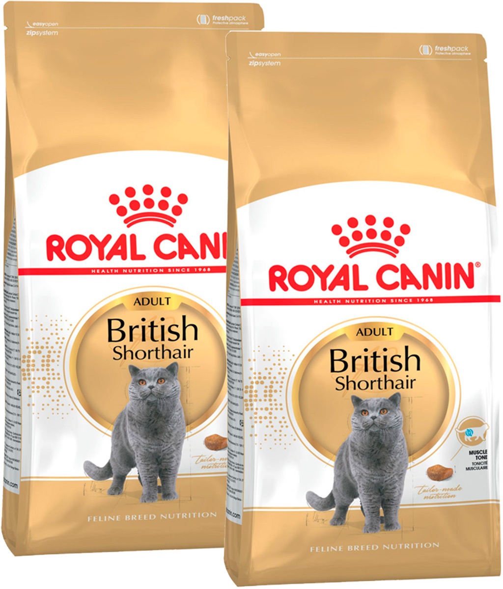 Сухой корм для кошек ROYAL CANIN Adult British Shorthair, 2x10 кг