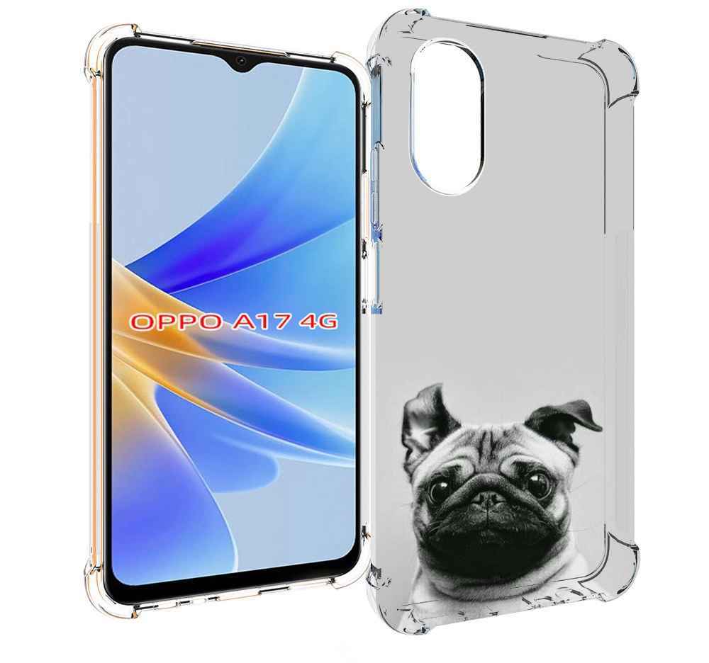 

Чехол MyPads мопс для OPPO A17, Прозрачный, Tocco