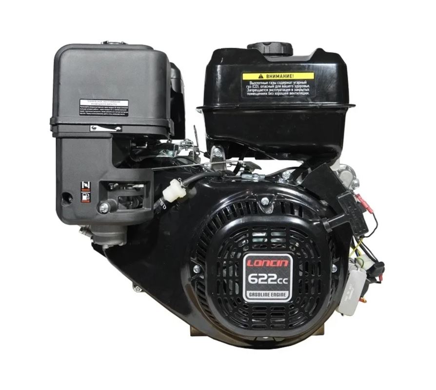 

Двигатель бензиновый Loncin LC196FD (D type) D25 20A (23л.с., 622куб. см, вал 25мм, ручной