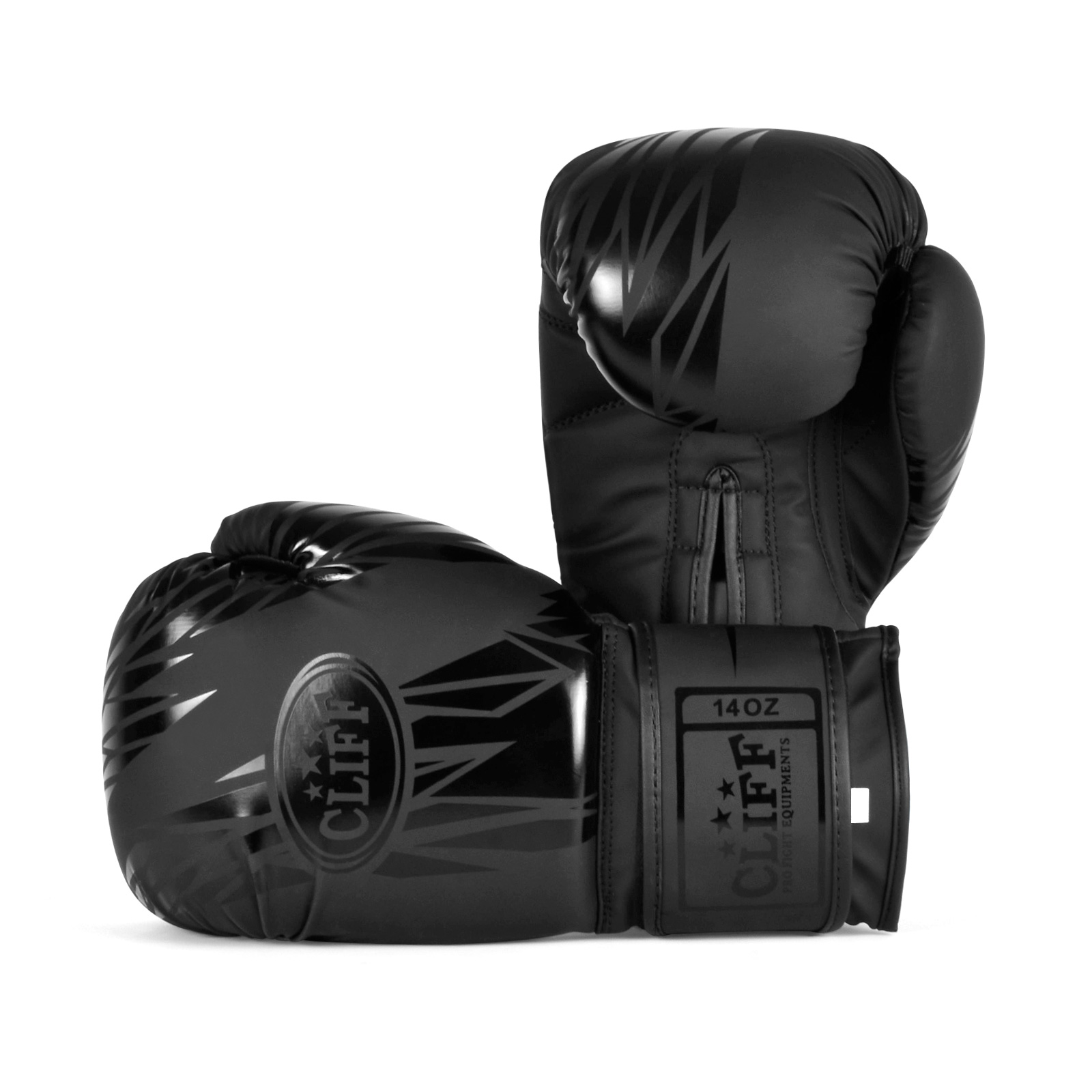 Перчатки боксёрские CLIFF CS-00002, FLEX, 12 унций, матовые, черные