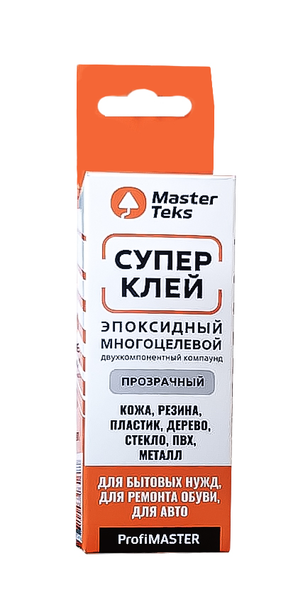 Супер-клей эпоксидный двухкомпонентный MasterTeks PM многоцелевой 001 прозрачный 185₽