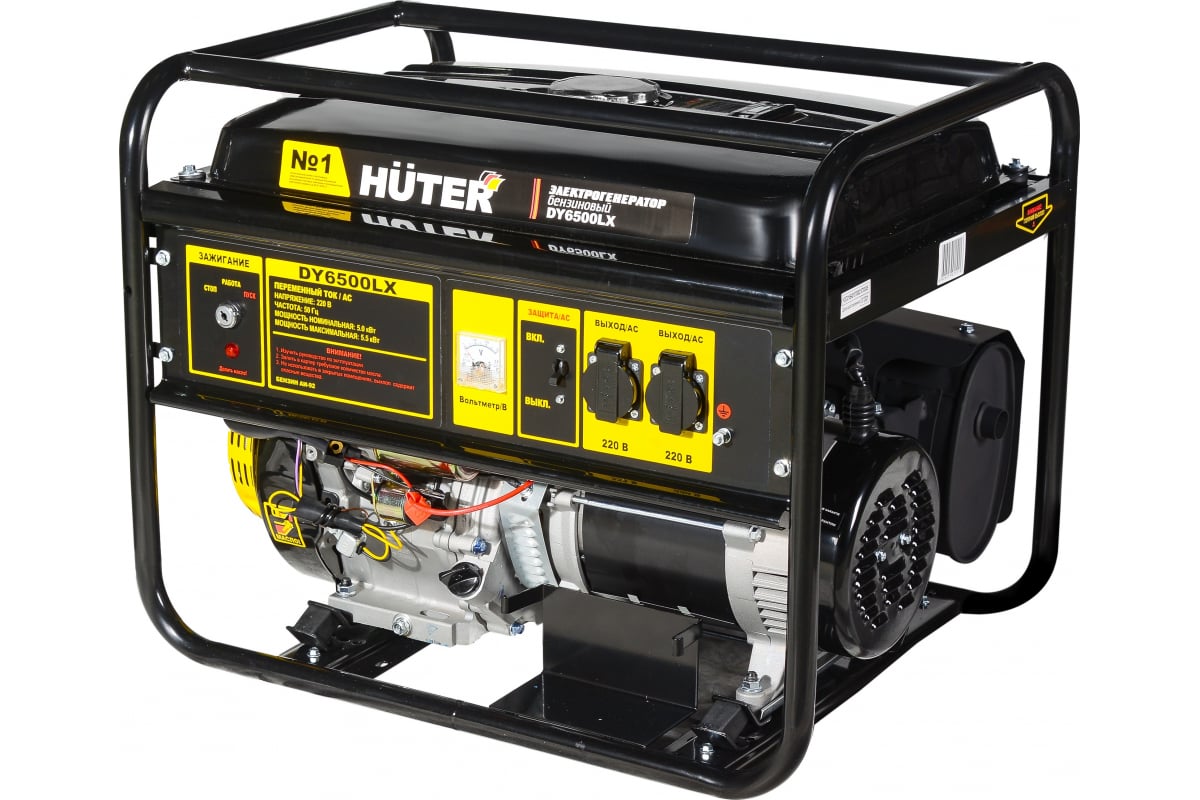 Электрогенератор HUTER DY6500LХ электростартер 64/1/7 (5 кВТ) электрогенератор бензиновый dy6500lx электростартер huter