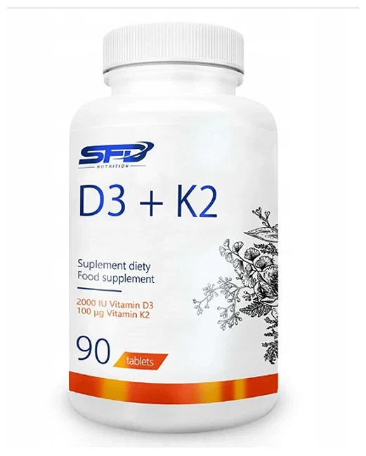 

Витамин Д3 SFD Vitamin D3 2000 IU + K2 100 мкг, 90 таблеток