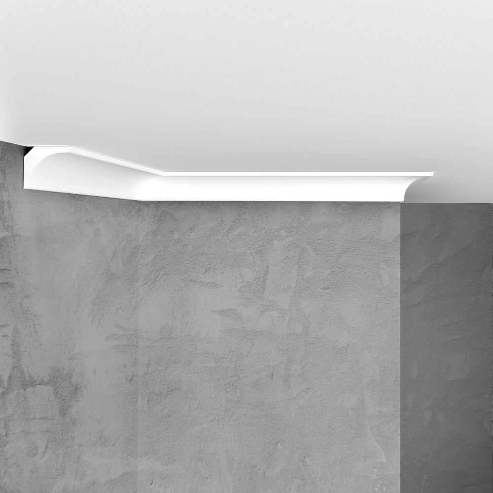 

Плинтус потолочный Stenopol C7133 под покраску 9 штук (2000х20х20), Белый, 9C7133