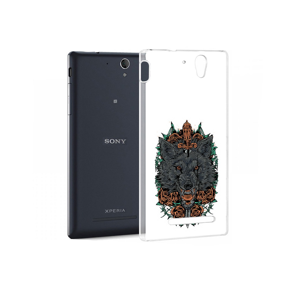 

Чехол MyPads Tocco для Sony Xperia C5 Ultra красивый злой волк (PT16261.253.409), Прозрачный, Tocco