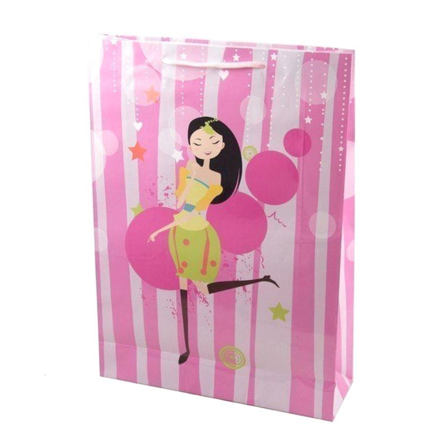 

Nail Art Пакет подарочный бумажный ламинированный 326eb XL, 33 x 45 см, Розовый