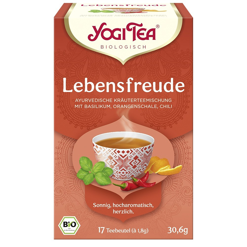 Чай в пакетиках Yogi Tea Lebensfreude радость жизни, 17 пакетиков