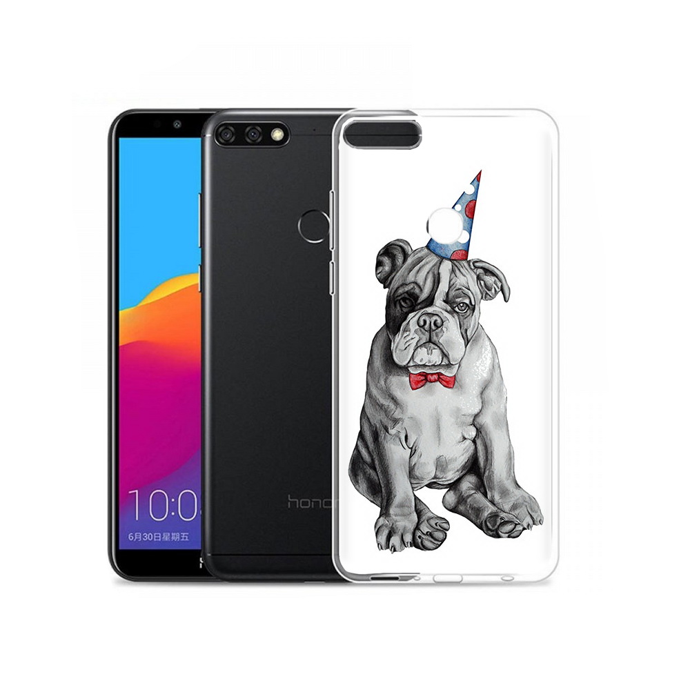 

Чехол MyPads Tocco для Honor 7C Pro праздничный щенок (PT113786.47.554), Прозрачный, Tocco