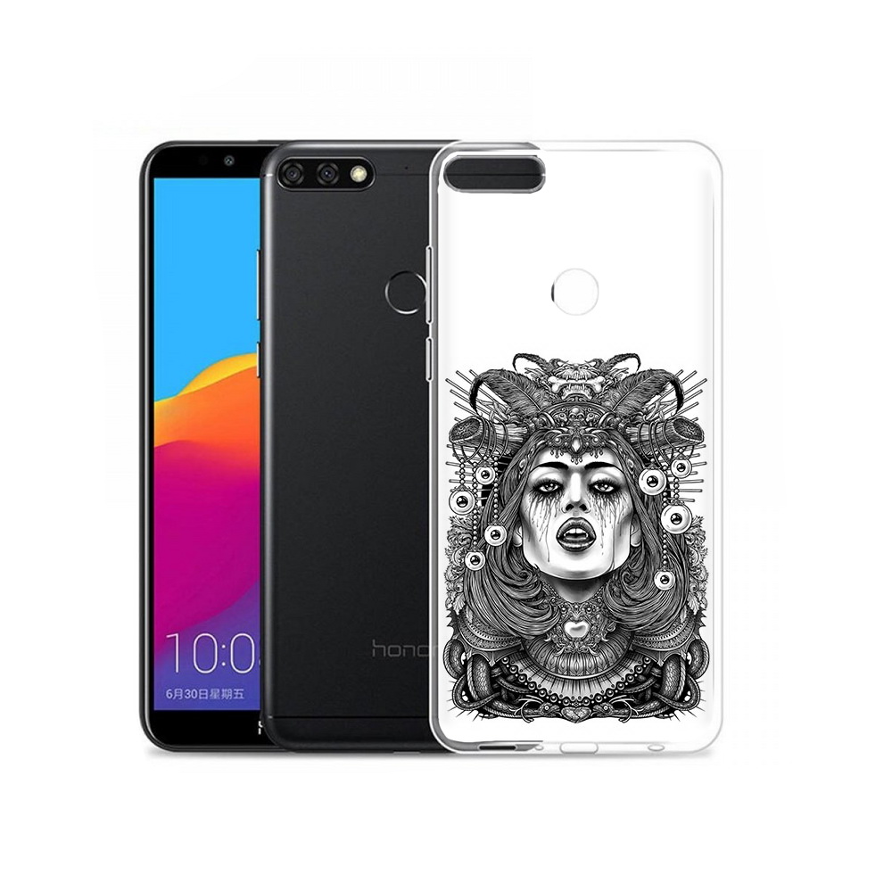 

Чехол MyPads Tocco для Honor 7C Pro портрет девушки черно белый (PT113786.47.551), Прозрачный, Tocco