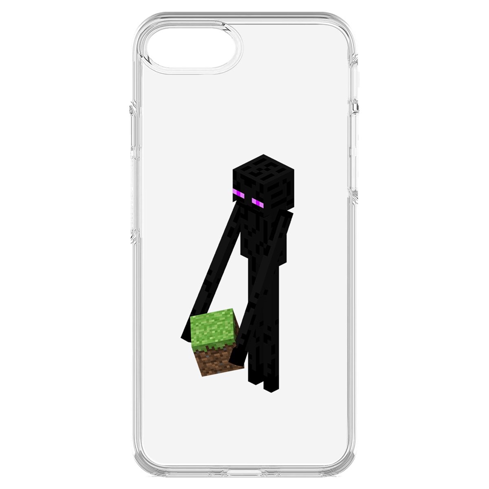 

Чехол-накладка Minecraft-Эндермен для iPhone 7/8/SE, Прозрачный