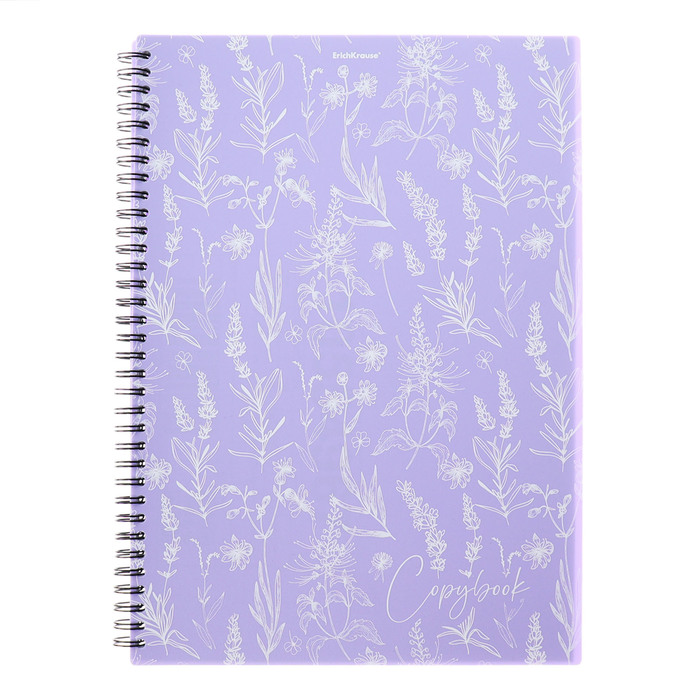 

Тетрадь ErichKrause Lavender А4, 80 л, клетка на спирали