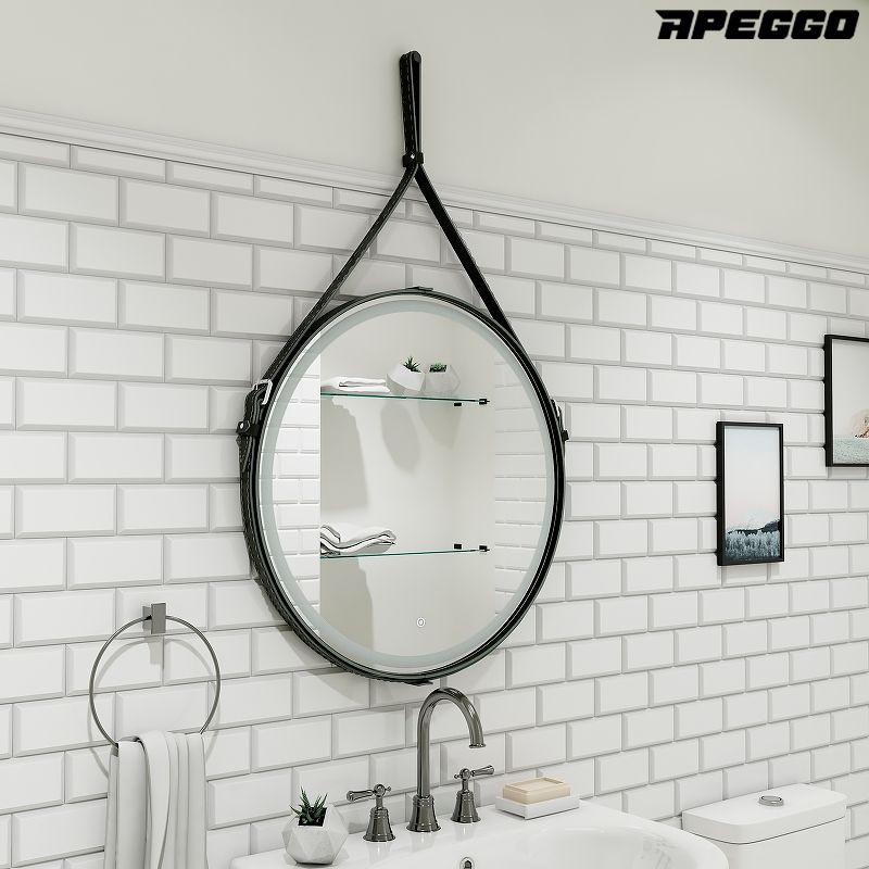 

Зеркало Apeggo Felicia D 500 на ремне из натуральной кожи черного цвета GG90205BL, Felicia