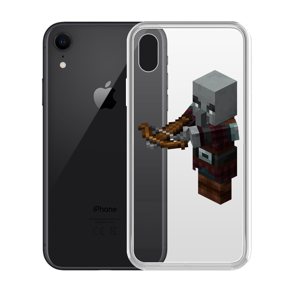 

Чехол-накладка Minecraft-Разбойник для iPhone XR, Прозрачный